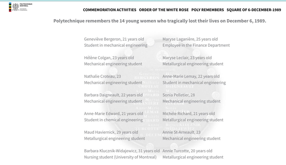 33 years ago, 14 young women, students in engineering at Polytechnique Montréal were massacred.