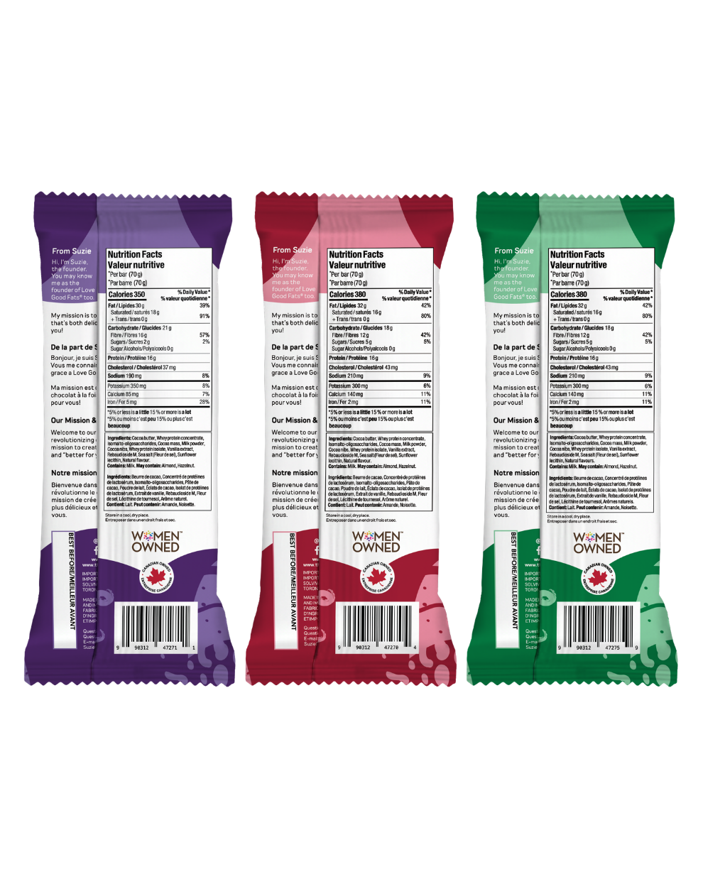 Variety Pack 3x Milk, 3x Dark, and 2x Milk Mint - Pack of 8 Chocolate Bars