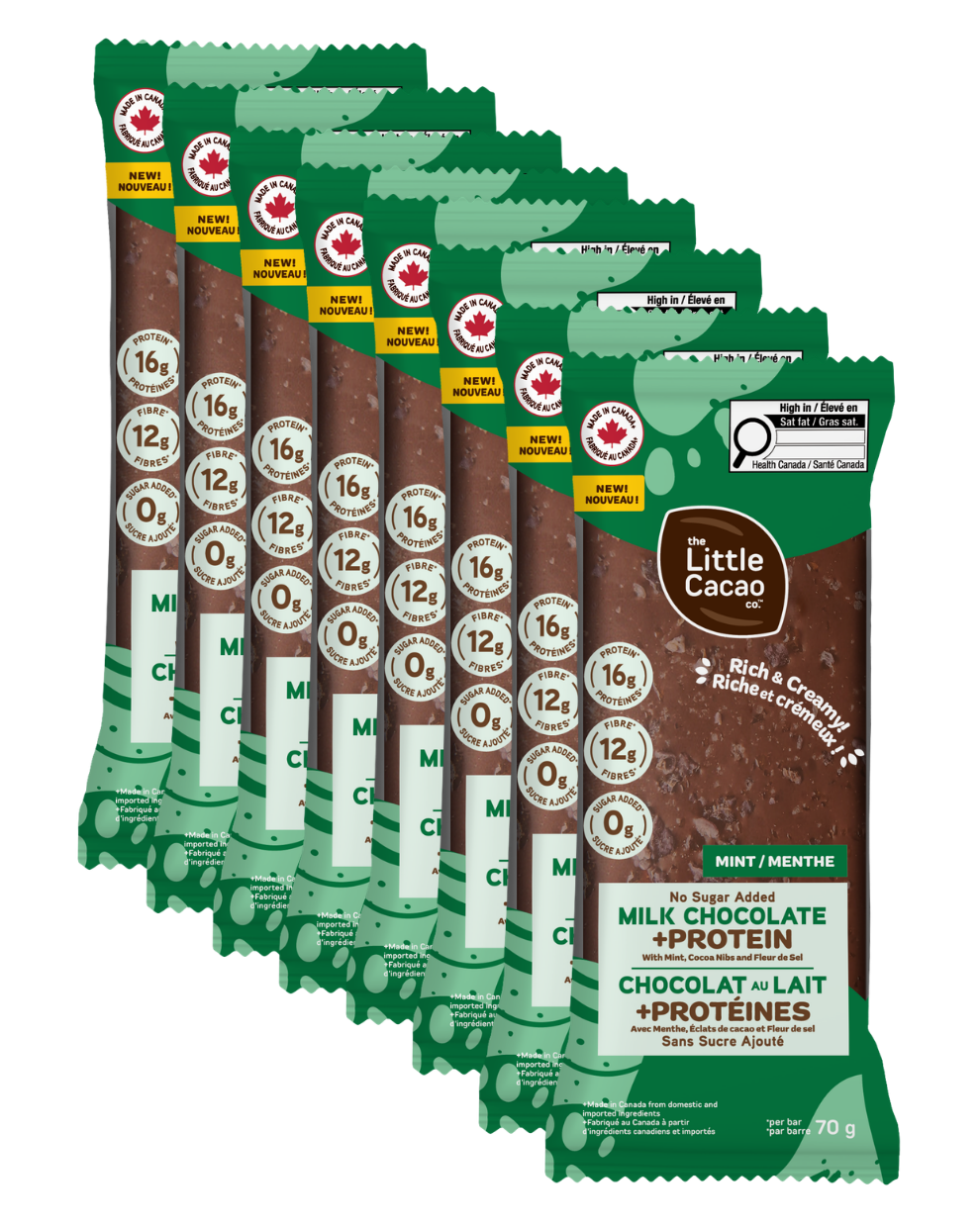 Milk Mint Chocolate - Pack of 8 Chocolate Bars