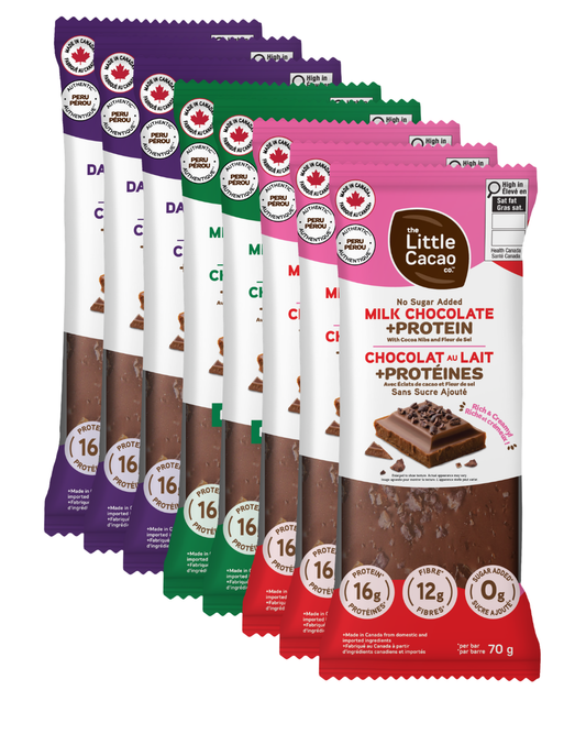 Variety Pack 3x Milk, 3x Dark, and 2x Milk Mint - Pack of 8 Chocolate Bars